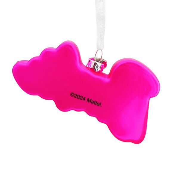 Barbie Logo Pink Blown Glass Glitter Ornament Shatterproof Special Edition BOXED - Picture 7 of 14